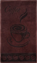 Полотенце махровое 30х50 "Кофе" (вид 124, темно-коричневый)
