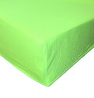 Простыня на резинке махровая 120х200 / зеленый