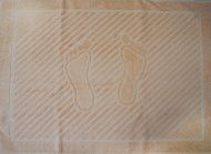 Полотенце махровое 50х70 "Ножки" гладкокрашеное (светло-бежевый)