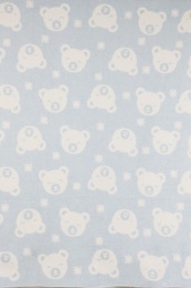 Одеяло детское байковое 100х140 АРТ: Малютка (цвет голубой)