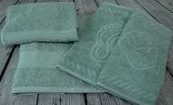 Набор махровых полотенец "В ванную" -4 шт- (серо-зелёный, 506)