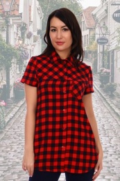 Рубашка женская модель Арахис красный