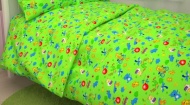 ДКПБ в кроватку бязь ГОСТ (наволочка 60х60 см) "Зоопарк - 2" (зеленый цвет)