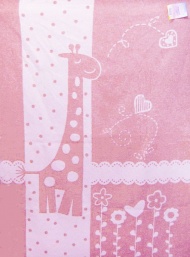 Одеяло детское байковое 100х140  АРТ: Чунга-чанга (цвет розовый)