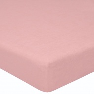 Простыня на резинке махровая 200х200 / розовый