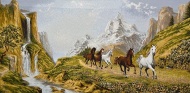 Картина 35х70 гобелен "Вдоль реки" (евро)
