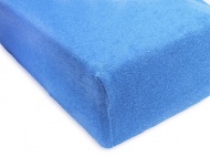 Простыня на резинке махровая 90х200 / оттенки голубого