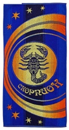 Полотенце 50х100 со знаком зодиака "Скорпион"