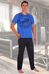 Костюм мужской модель Кент брюки голубой