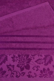 Полотенце махровое 70х130 бордюр №806 -пл. 350 гр/м²- (фиолетовый, 701)
