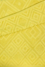 Полотенце 30х60 махровое "Ромбы" 4515 (вид 175, лимон)