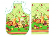 Кухонный набор (фартук+полотенце)"Кухня"(зеленый)