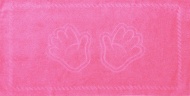 Полотенце 30х60 махровое "Ручки" (розовый)