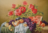Картина 50х70 гобелен "Натюрморт с розами"