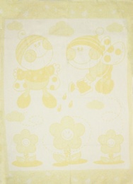 Одеяло детское байковое 100х140 АРТ: Букашка (цвет желтый)