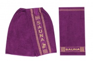 Комплект для сауны махровый (фиолетовый, 701)