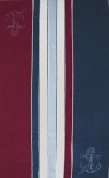 Полотенце махровое банное 100х160 "Якорь" (бордовый)