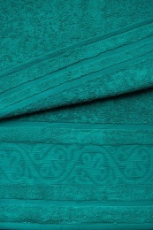 Полотенце махровое 70х130 Бамбук- "Мрамор" 4851 (вид 15, морская волна)