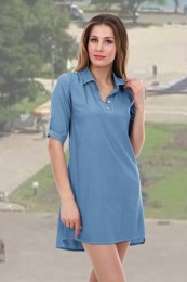Рубашка женская модель Аманда голубой