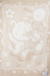 Одеяло детское байковое 100х140 АРТ: Медвежонок (цвет бежевый)