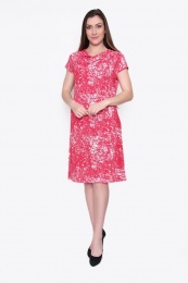 Платье женское - Качели оттенки красного