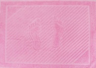 Полотенце махровое 50х70 "Ножки" гладкокрашеное (розовое)