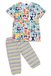 Пижама детская П-6 "Буквы" (интерлок)