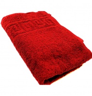Полотенце махровое банное 70х140 Красное гладкокрашеное