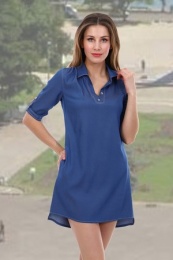 Рубашка женская модель Аманда синий