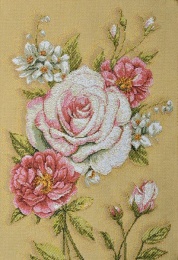 Картина 18х25 гобелен "Бутоны - роза" (евро)