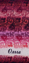 Полотенце махровое именное "Ольга" (розовый цвет)