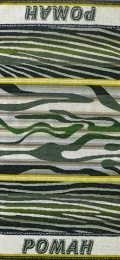 Полотенце махровое именное "Роман" (зеленый цвет)