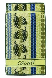 Полотенце 30х60 махровое "Cacao, Добби" 3196 (зеленое)