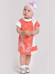 Платье на девочку "Магнолия" с шелкографией