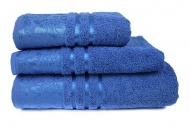 Набор махровых полотенец "PREMIUM"- 3 шт- 500 г/м² (синий, 618)