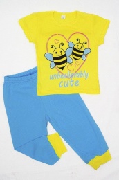 Пижама детская "Пчелка" (желтый), рост 122