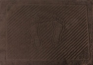 Полотенце махровое 50х70 "Ножки" гладкокрашеное (темно-коричневое)
