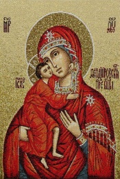 Икона 24х35 гобелен "Богородица Феодоровская"