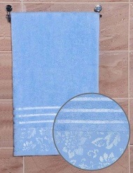 Полотенце махровое 70х140 "PLATINUM" -пл. 500 гр/м²- (голубой, 607)