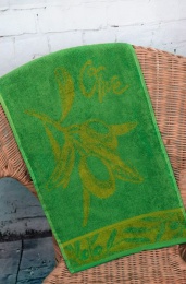 Полотенце махровое 30х50 "Олива" (вид 90, ярко-зеленый)