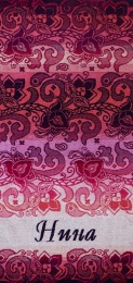 Полотенце махровое именное "Нина" (розовый цвет)