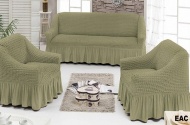 Набор чехлов для мягкой мебели на диван и 2 кресла, арт. 220 Хакки