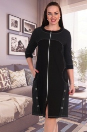 Платье женское модель 1219 черный+антрацит