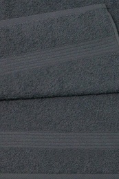 Полотенце махровое 35х70 бордюр №120 -пл. 350 гр/м²- (темно-серый, 615)