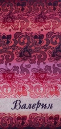 Полотенце махровое именное "Валерия" (розовый цвет)