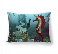 Подушка декоративная с 3D рисунком "Морской конек 3"