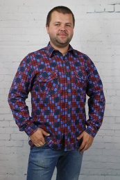 Рубашка мужская "Фланель" с длинным рукавом