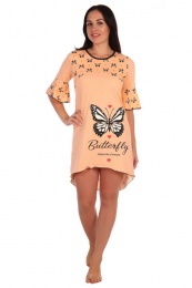 Ночная сорочка женская "Баттерфляй" персик