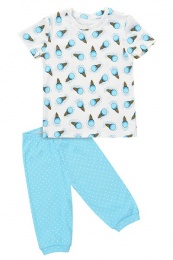 Пижама на девочку П-6 "Мороженко" (интерлок)