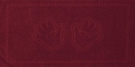 Полотенце 30х60 махровое "Ручки" (бордовый)